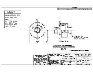 FAA/PMA Part 90731 - OEM 30475 or 601R43144-1